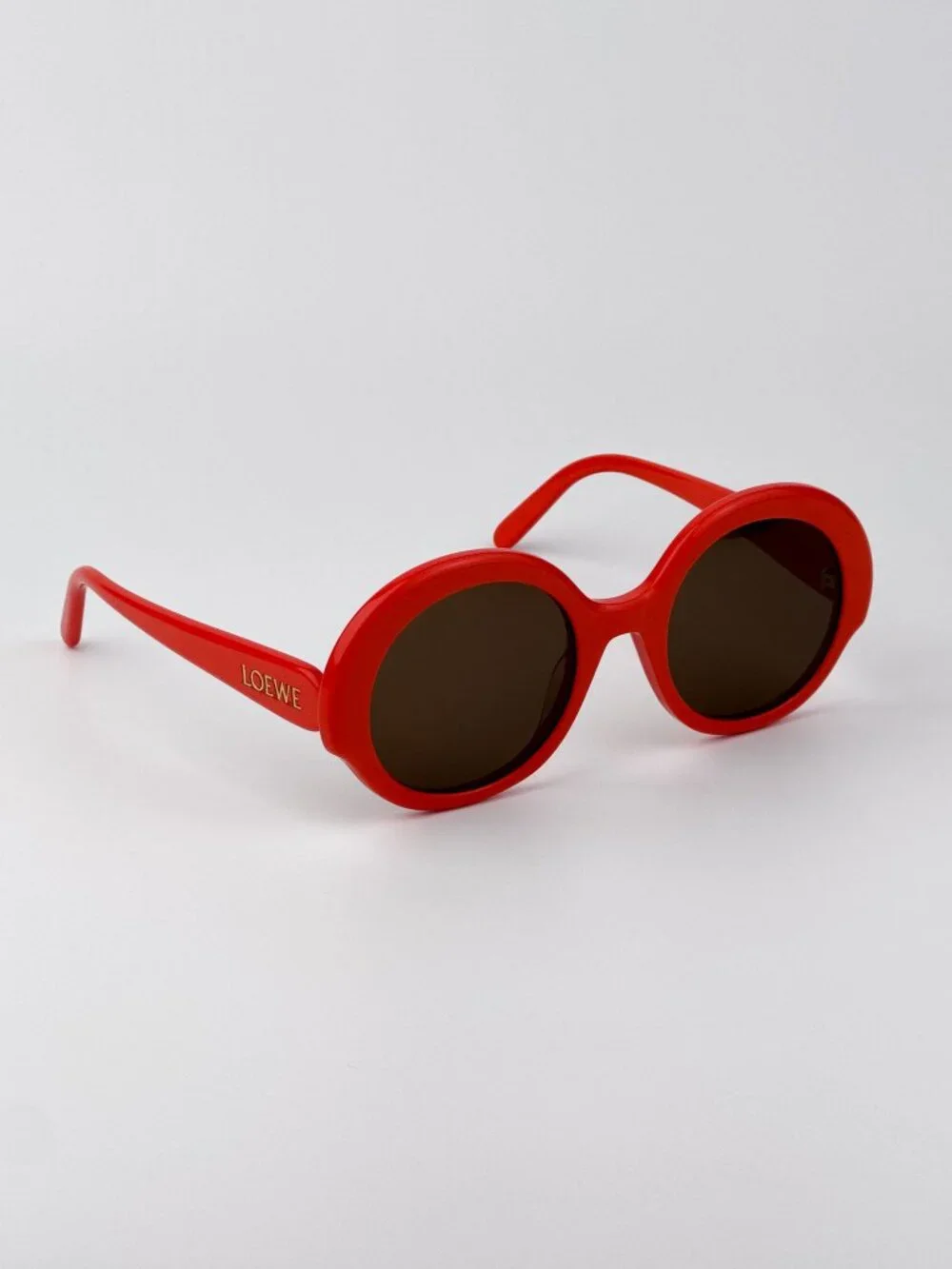 LOEWE LW40135I 42E SHINY ORANGE ROUND SUNGLASSES